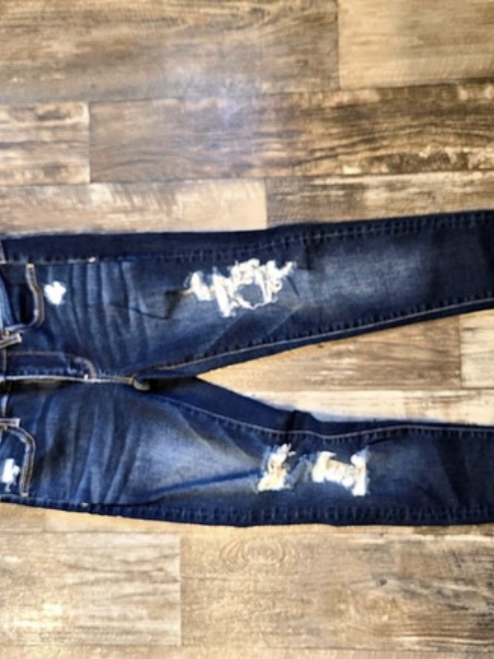 American Eagle Jegging Distressed Skinny Jeans in Blue Size 5S